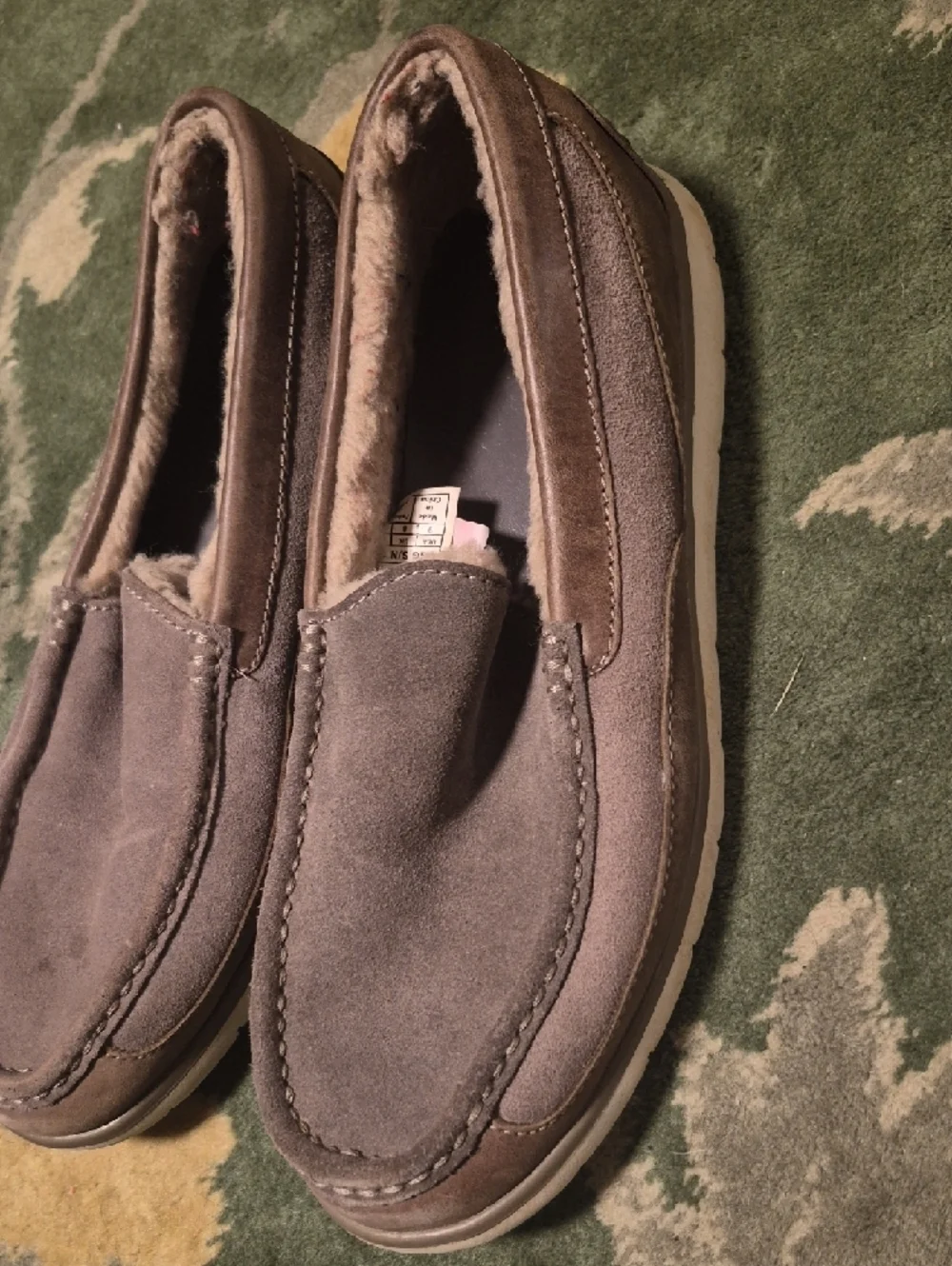UGG Men's Suede Slip-On Loafers in Taupe